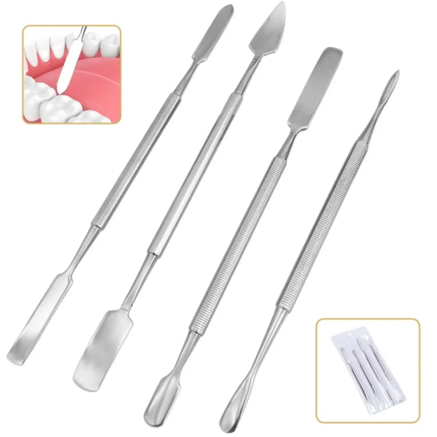 Dental Spatula Tools, Dental Periosteal Elevator Dental Resin Carver Cement Filling Instrument Mixing Knife Lab Dentist Tools
Dental Spatula Tools, Dental Periosteal Elevator Dental Resin Carver Cement Filling Instrument Mixing Knife Lab Dentist Tools