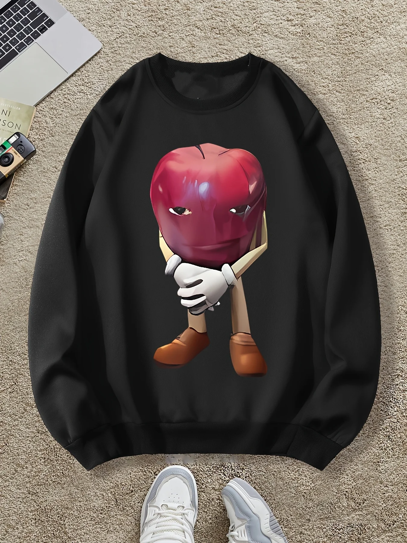 Забавный осенне-зимний мужской и женский спортивный свитшот с длинными рукавами и принтом Apple Man, повседневная свободная уличная уличная одежда
Забавный осенне-зимний мужской и женский спортивный свитшот с длинными рукавами и принтом Apple Man, повседневная свободная уличная уличная одежда