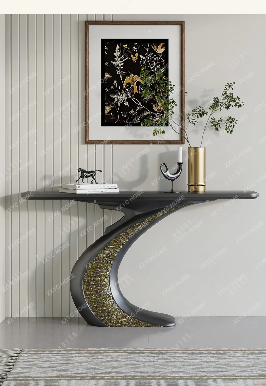 C69 Entrance Table Light Luxury Modern New Chinese Style Entrance Hall Corridor Wall Strip High-end View Platform
C69 Entrance Table Light Luxury Modern New Chinese Style Entrance Hall Corridor Wall Strip High-end View Platform