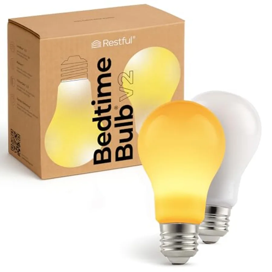 Bedtime Bulb v for Better Sleep 45+ Years of Light Dimmable Low Blue Light Bulb Easy Setup Reduces Eye Strain
Bedtime Bulb v for Better Sleep 45+ Years of Light Dimmable Low Blue Light Bulb Easy Setup Reduces Eye Strain