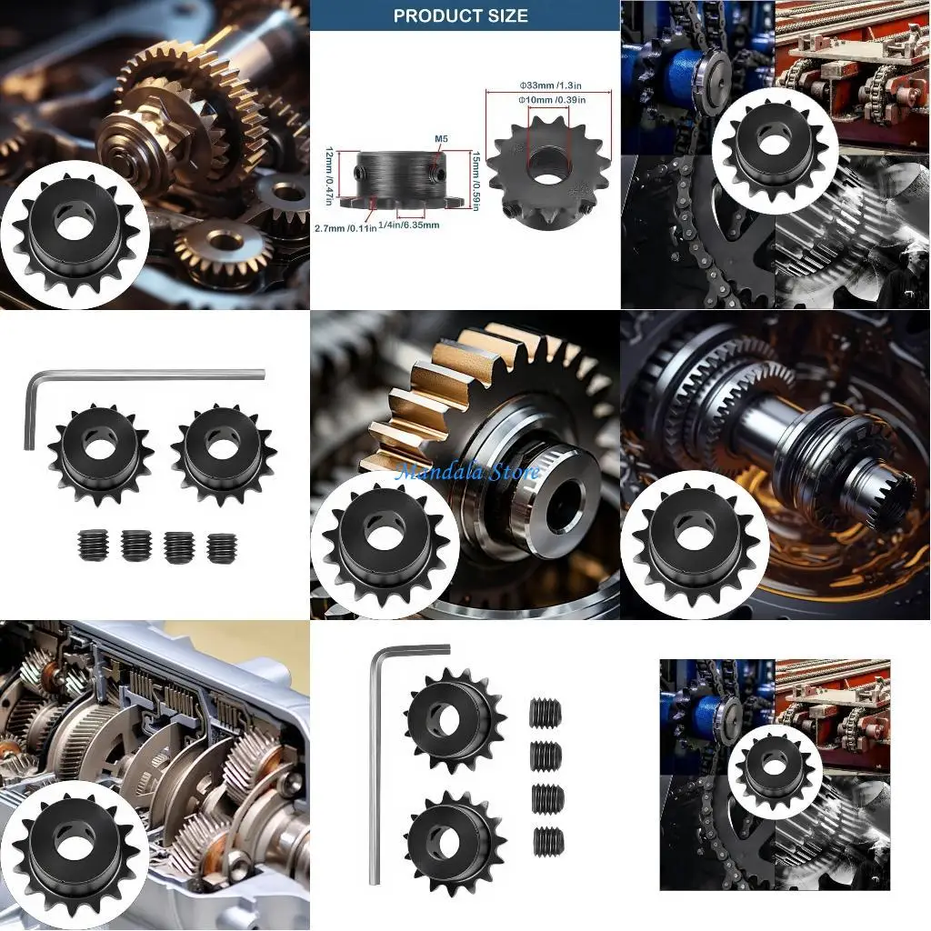 U2JC 2Pcs 15 Tooth Roller Sprocket B Type Hardened Teeth Bore 10mm Includes Screws
U2JC 2Pcs 15 Tooth Roller Sprocket B Type Hardened Teeth Bore 10mm Includes Screws