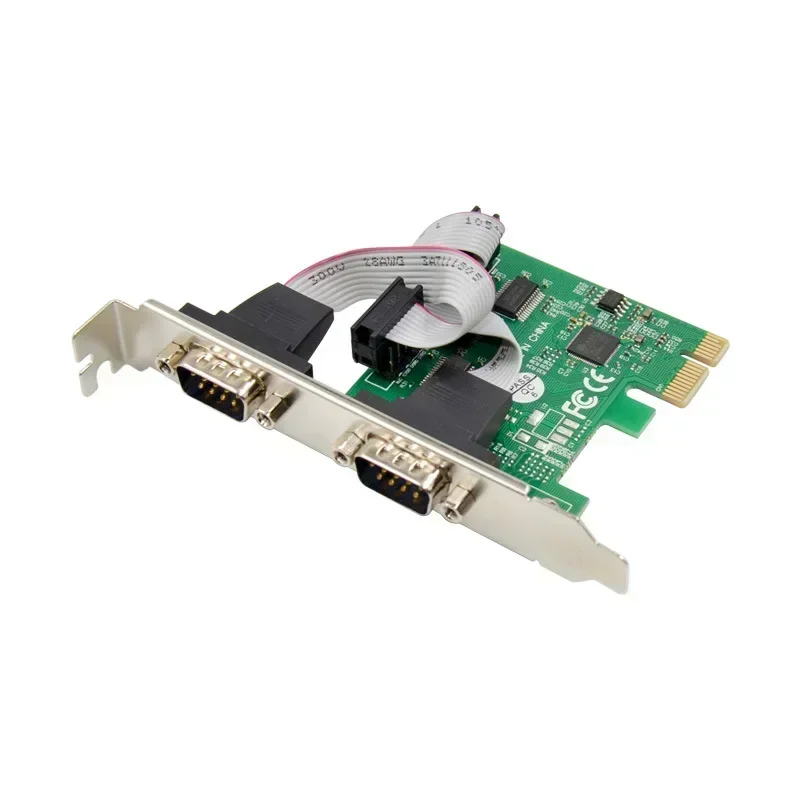 PCIE 2 serial port converter card DB 9 pin RS232 serial industrial COM port expansion card chip asix AX99100 adapter controller
PCIE 2 serial port converter card DB 9 pin RS232 serial industrial COM port expansion card chip asix AX99100 adapter controller