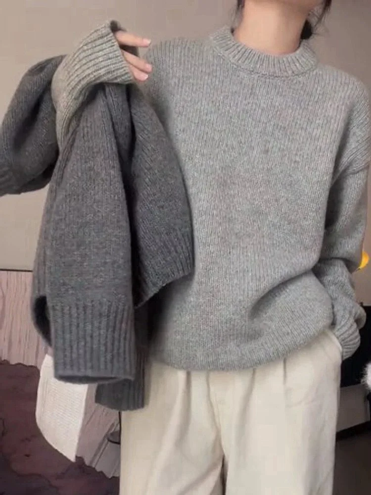 100% Wool Cashmere Sweater Women's 2025 Autumn/Winter New Round Neck Pullover Korean Fashion Loose Top Soft Comfortable Sweater
100% Wool Cashmere Sweater Women's 2025 Autumn/Winter New Round Neck Pullover Korean Fashion Loose Top Soft Comfortable Sweater