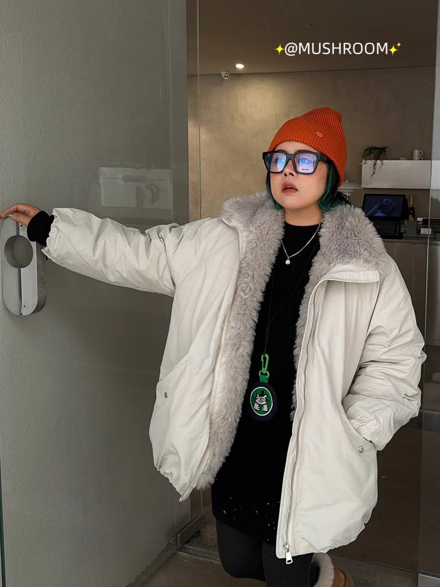 Musoom Head Miss Winter New Sle 2025 Korean Retro Casual Faion Warm Fur Collar ey Tawny Cotton Jaet for Women
Musoom Head Miss Winter New Sle 2025 Korean Retro Casual Faion Warm Fur Collar ey Tawny Cotton Jaet for Women