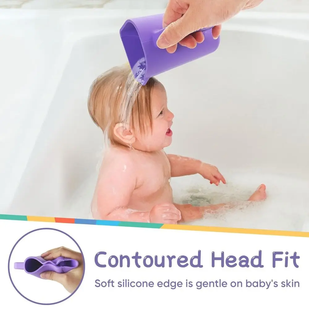 Leak-proof Baby Bath Rinse Cup with Suctions Food Grade Silicone, Washing Rinse Cup Soft Baby Bath Tools Baby Essentials
Leak-proof Baby Bath Rinse Cup with Suctions Food Grade Silicone, Washing Rinse Cup Soft Baby Bath Tools Baby Essentials