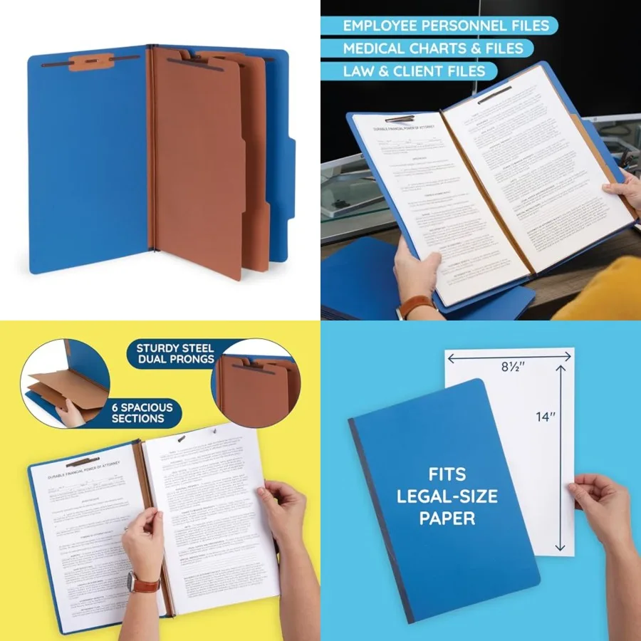 10 Classification Folders with Dividers - Employee Personnel File Folders 2'' with Two Prong File Folders for Medical, Law File
10 Classification Folders with Dividers - Employee Personnel File Folders 2'' with Two Prong File Folders for Medical, Law File