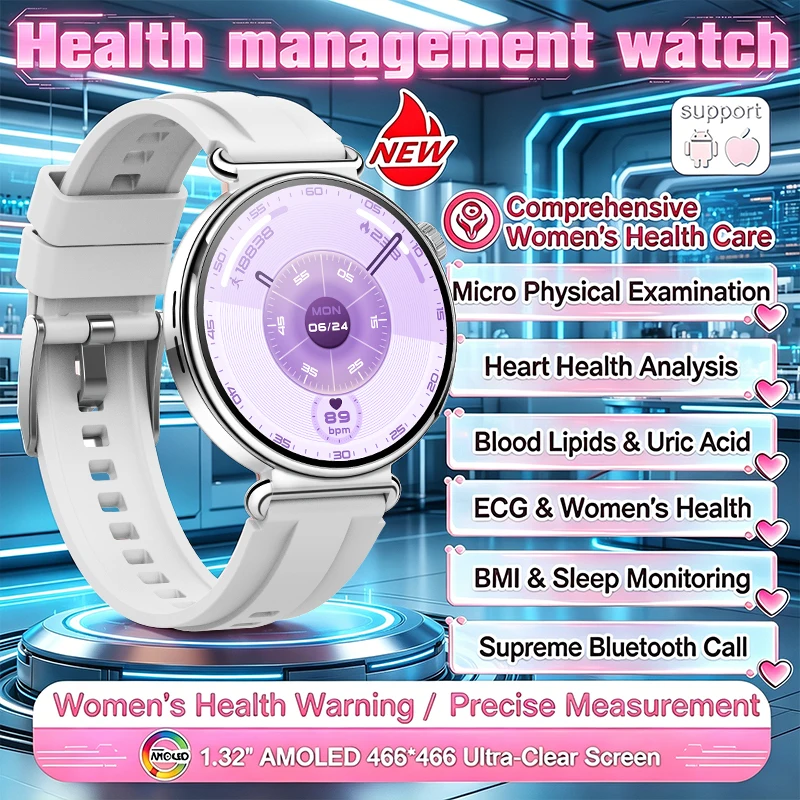 WomenIP68Emotion Monitoring Smart Watch's Health Smart Watch ECG + Micro-Physical Examination Bluetooth Call Voice Assistant
WomenIP68Emotion Monitoring Smart Watch's Health Smart Watch ECG + Micro-Physical Examination Bluetooth Call Voice Assistant