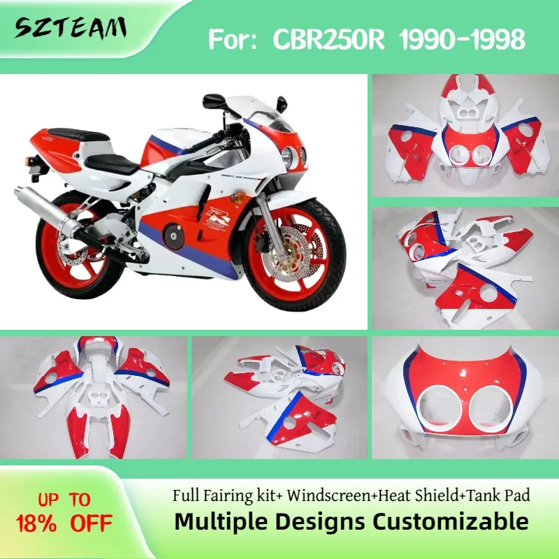 Fairings CBR250R NC22 1990 1992 1993 1994 1995 1996 1997 1998 Aftermarket Full Fairing Kit for Honda CBR 250R 90-98
Fairings CBR250R NC22 1990 1992 1993 1994 1995 1996 1997 1998 Aftermarket Full Fairing Kit for Honda CBR 250R 90-98