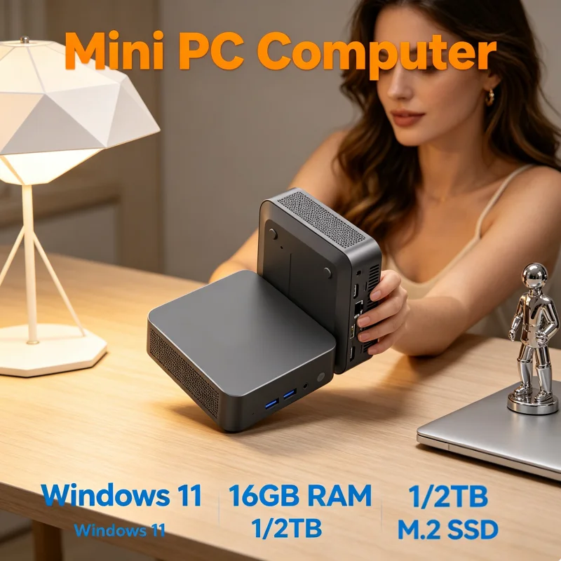 Windows 11 2026 Portable Mini Gaming PC 16GB RAM 1/2TB SSD TypeC WiFi 6 BT 5.2 Core I3 6100 Core I3-6006U Gaming Office
Windows 11 2026 Portable Mini Gaming PC 16GB RAM 1/2TB SSD TypeC WiFi 6 BT 5.2 Core I3 6100 Core I3-6006U Gaming Office