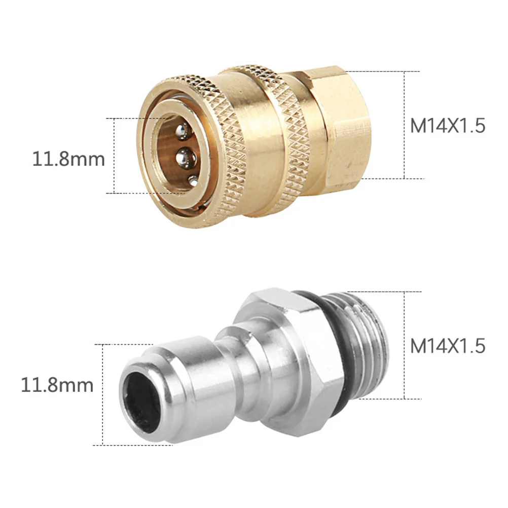 2pcs 1/4" Solid Brass Quick Coupler Set High Press Connector Fittings Male Female For Car Washing Equipment No
2pcs 1/4" Solid Brass Quick Coupler Set High Press Connector Fittings Male Female For Car Washing Equipment No