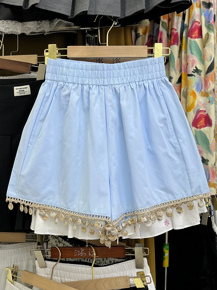 Широкие брюки с высокой талией для полных женщин, летние, новые, с бахромой, свободного кроя, удобные для повседневной носки
Широкие брюки с высокой талией для полных женщин, летние, новые, с бахромой, свободного кроя, удобные для повседневной носки