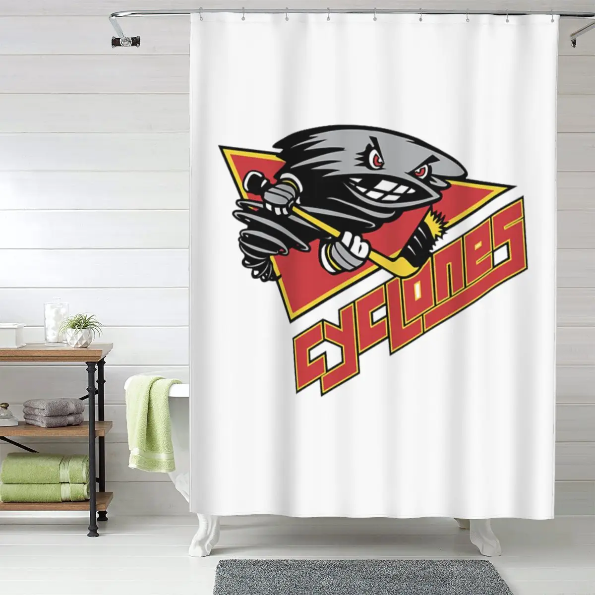 Defunct Hockey Team Cincinnati Cyclones Vintage Retro Shower Curtain Bathroom Polyester Waterproof Bath Curtains with Hooks
Defunct Hockey Team Cincinnati Cyclones Vintage Retro Shower Curtain Bathroom Polyester Waterproof Bath Curtains with Hooks