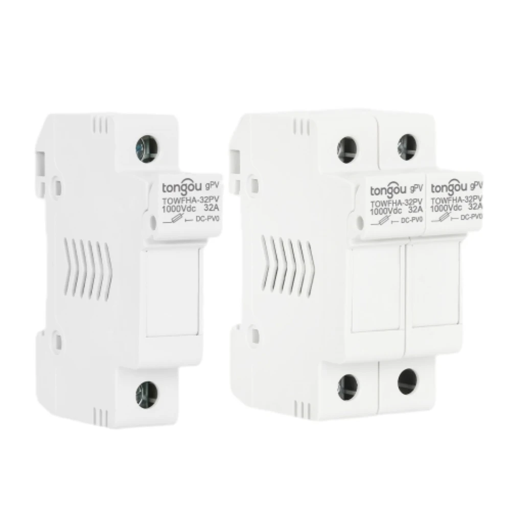 10*38mm High Voltage Solar PV 1P 2P Fuse Holder 3A/10A/15A/20A/25A/30A DC 1000V Fuse Base Solar Photovoltaic System Protector
10*38mm High Voltage Solar PV 1P 2P Fuse Holder 3A/10A/15A/20A/25A/30A DC 1000V Fuse Base Solar Photovoltaic System Protector