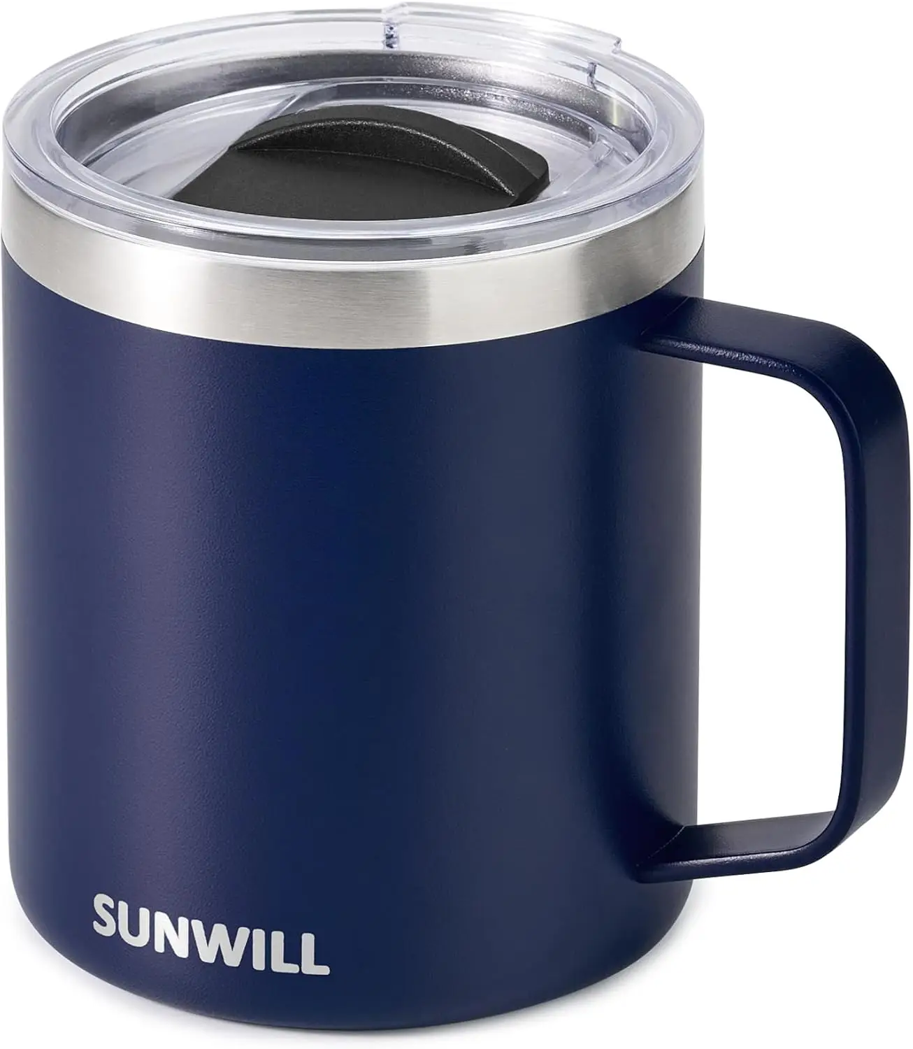 Insulated Coffee Mug with Lid, Travel Tumbler Handle, 14oz Stainless Steel Cup for Camping Office Home, Navy Blue
Insulated Coffee Mug with Lid, Travel Tumbler Handle, 14oz Stainless Steel Cup for Camping Office Home, Navy Blue