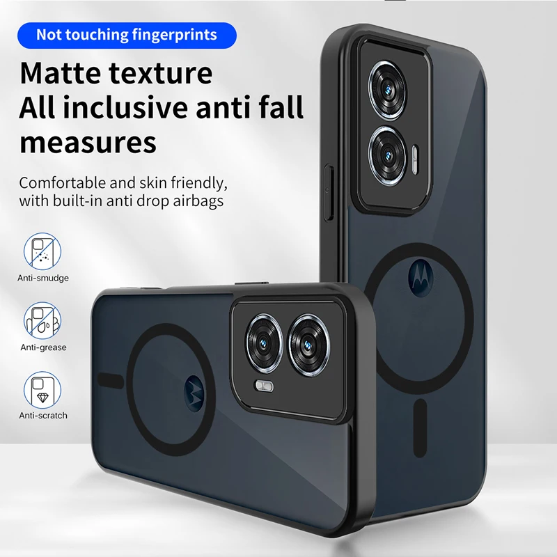10PCS Black Matte Magnetic Case For Moto G67 G56 G86 Power edge 70 40 60 edge 50 neo pro edge 60 fusion Magsafe PC cover case4
10PCS Black Matte Magnetic Case For Moto G67 G56 G86 Power edge 70 40 60 edge 50 neo pro edge 60 fusion Magsafe PC cover case4