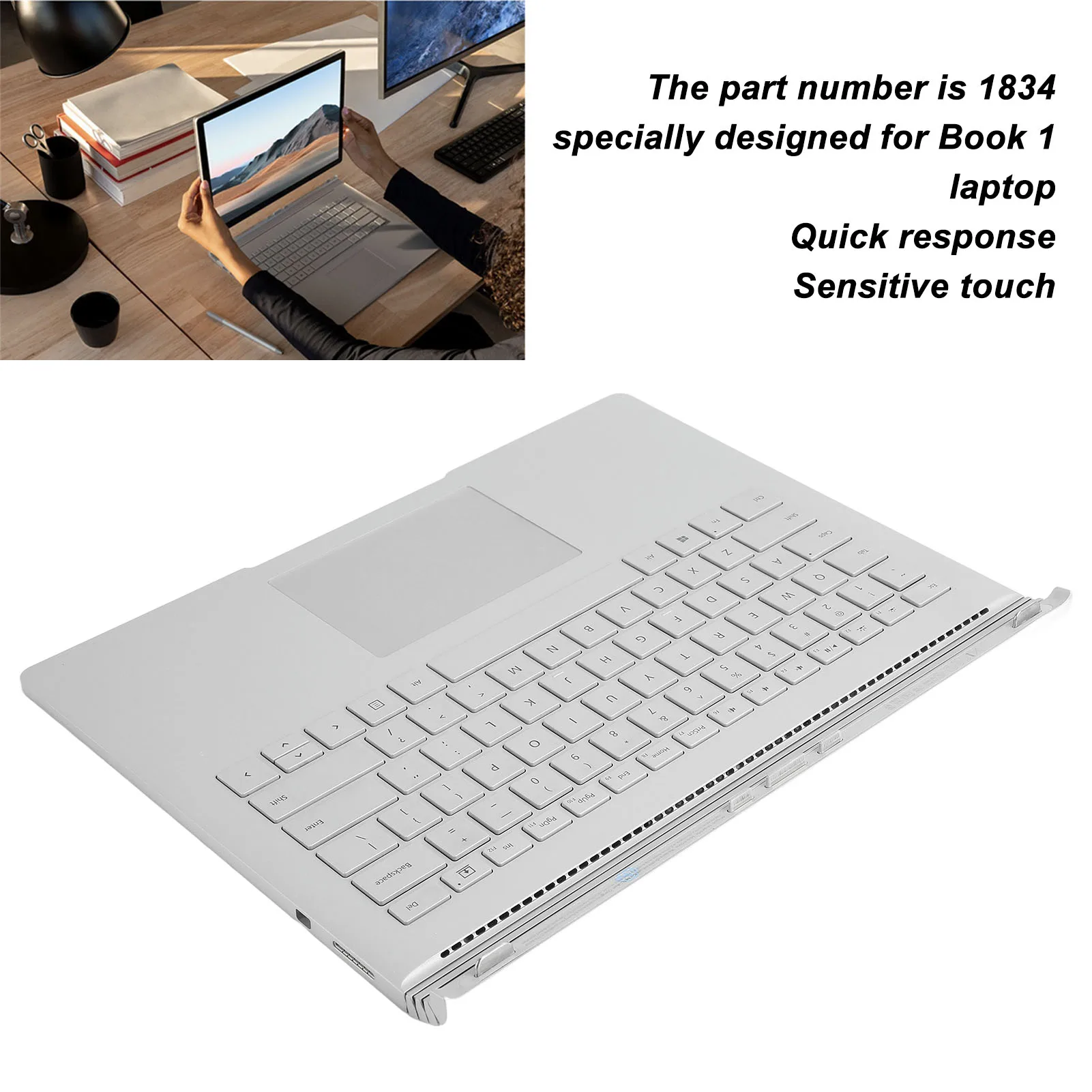 Keyboard for Surface Book 1 Silver 1705 Aluminum Alloy Quick Response for Book 1 Keyboard for Surface Book 1 1705 Keyboard
Keyboard for Surface Book 1 Silver 1705 Aluminum Alloy Quick Response for Book 1 Keyboard for Surface Book 1 1705 Keyboard