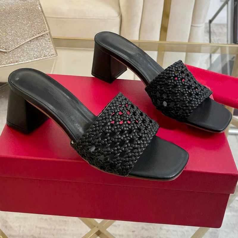 Кожаные тапочки с плетеной сеткой Slinback, сексуальные кожаные тапочки с квадратным носком и квадратным каблуком, новые поступления по индивидуальному заказу, модная женская обувь
Кожаные тапочки с плетеной сеткой Slinback, сексуальные кожаные тапочки с квадратным носком и квадратным каблуком, новые поступления по индивидуальному заказу, модная женская обувь