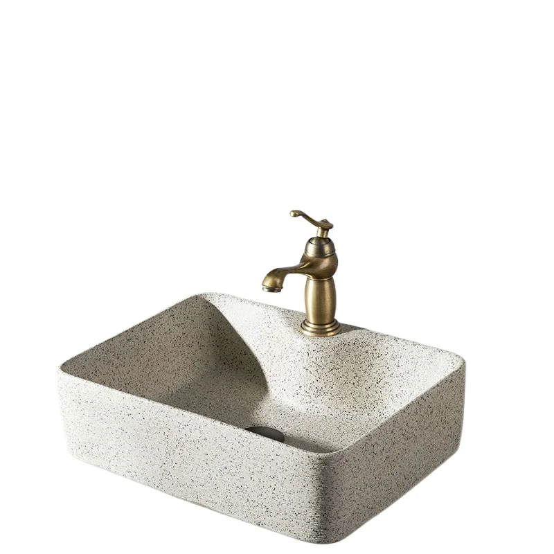 Wabi Sabi Wind Ceramic Counter Basin Stone Balcony Bathroom Washbasin Household Large Size
Wabi Sabi Wind Ceramic Counter Basin Stone Balcony Bathroom Washbasin Household Large Size