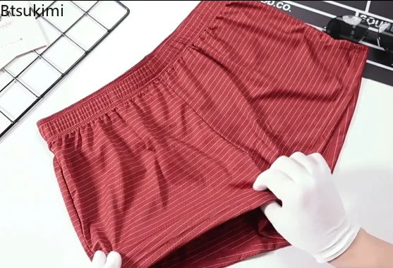 New Men's Summer Striped Shorts Antibacterial Loose Home Sleepwear Male Comfortable Breathable Cool Feel Thin Style Boxer Shorts
New Men's Summer Striped Shorts Antibacterial Loose Home Sleepwear Male Comfortable Breathable Cool Feel Thin Style Boxer Shorts