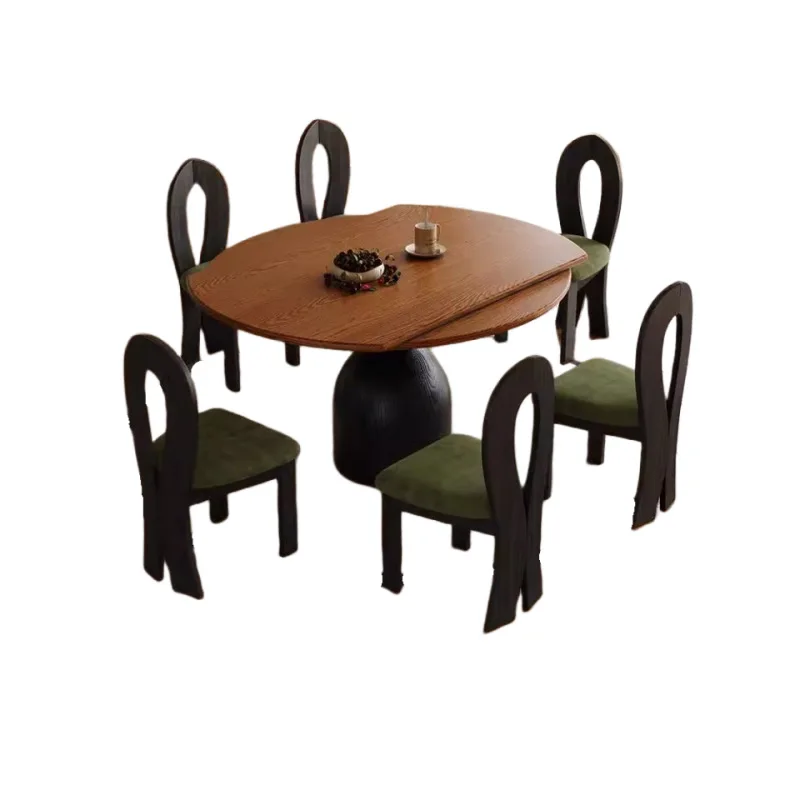 Medieval solid wood surface retractable dining table variable round table French small apartment folding restaurant retro round
Medieval solid wood surface retractable dining table variable round table French small apartment folding restaurant retro round