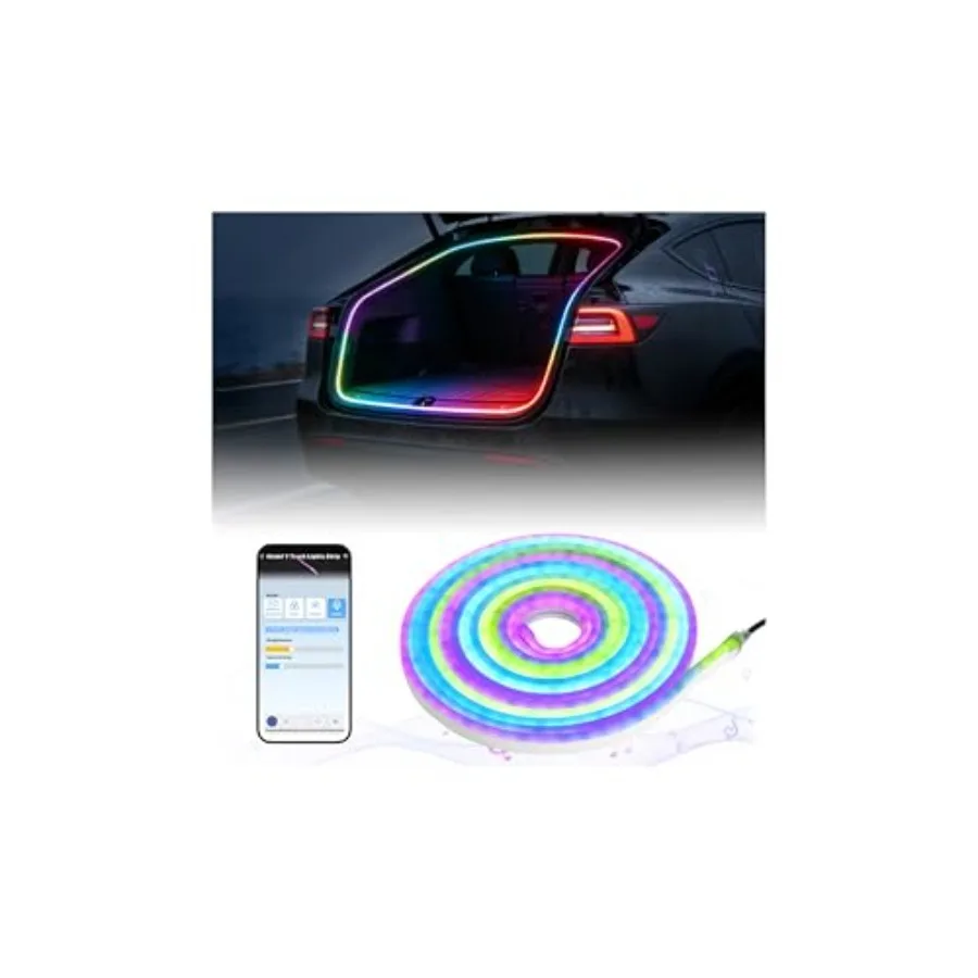 RGB LED Trunk Light Strips for Tesla Model Y and Juniper 2021-2026 APP Control Ambient Neon Trunk Lights with Magnetie Sensor A
RGB LED Trunk Light Strips for Tesla Model Y and Juniper 2021-2026 APP Control Ambient Neon Trunk Lights with Magnetie Sensor A