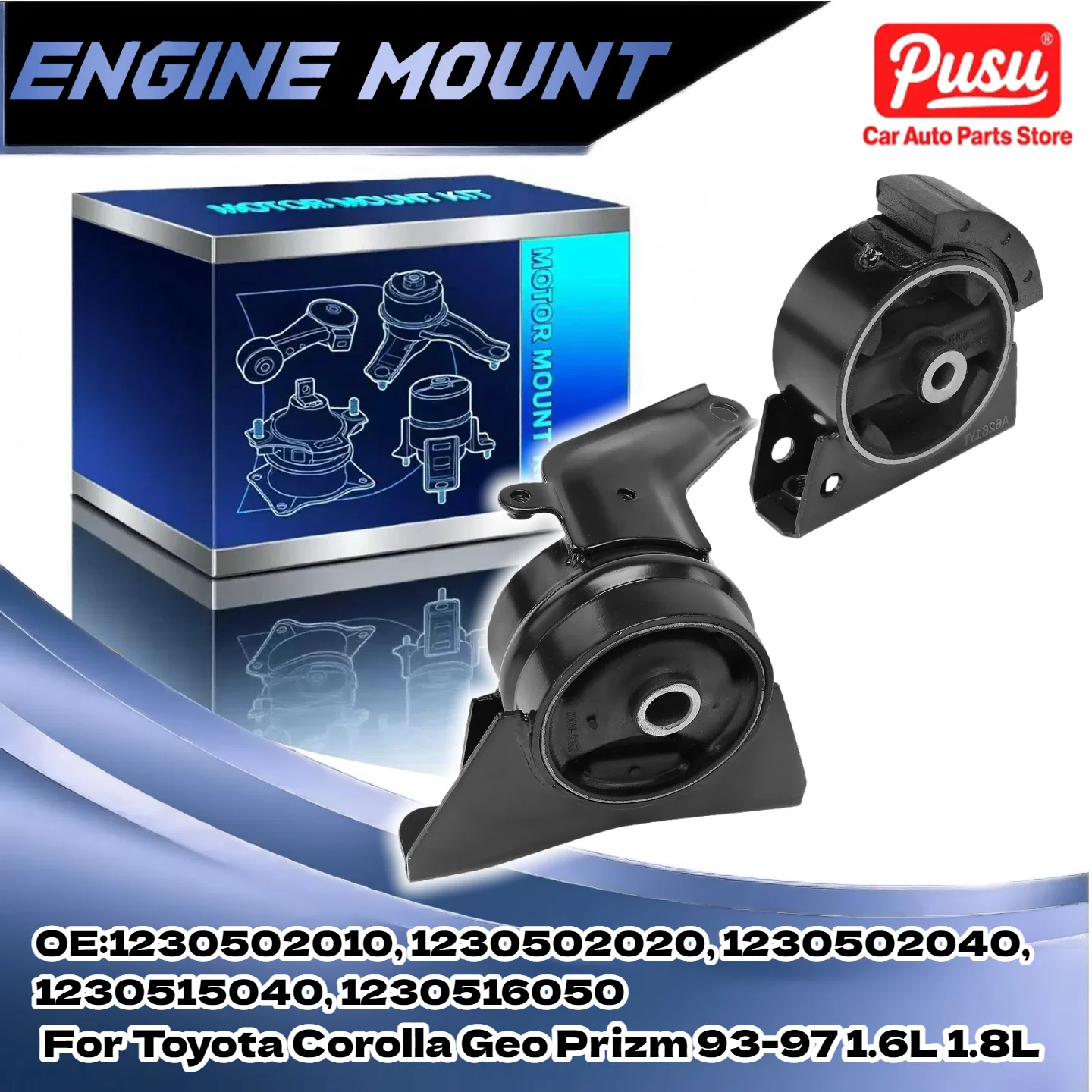 1PCS Engine Mount Front for Toyota Corolla Geo Prizm 93-97 1.6L 1.8L Auto Trans 1236102050, 1236111170, 1236115180, 1236115181
1PCS Engine Mount Front for Toyota Corolla Geo Prizm 93-97 1.6L 1.8L Auto Trans 1236102050, 1236111170, 1236115180, 1236115181