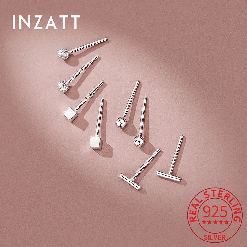 INZATT Real 925 Sterling Silver Geometric Square Bead Stud Earrings for Women Piercing Ear hole Minimalist Fine Jewelry
INZATT Real 925 Sterling Silver Geometric Square Bead Stud Earrings for Women Piercing Ear hole Minimalist Fine Jewelry