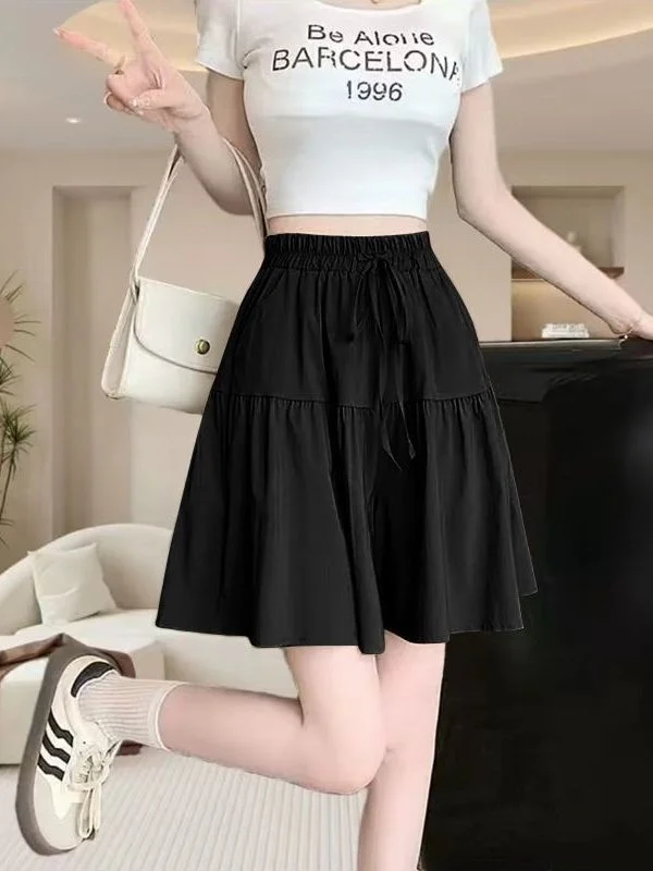 Ледяные шелковые лы женские летние тонкие модные брюки пять четвертей с высокой талией и широкими штанинами, повседневные шорты средней длины
Ледяные шелковые лы женские летние тонкие модные брюки пять четвертей с высокой талией и широкими штанинами, повседневные шорты средней длины