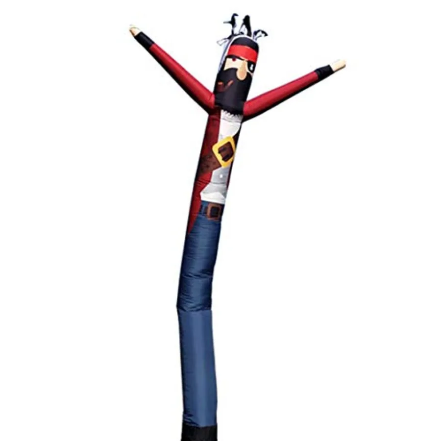 Outdoor advertising inflatable tube man: 20 ft tall pirate treasure theme, PVC material, black and gold, air-powered dancing pu
Outdoor advertising inflatable tube man: 20 ft tall pirate treasure theme, PVC material, black and gold, air-powered dancing pu