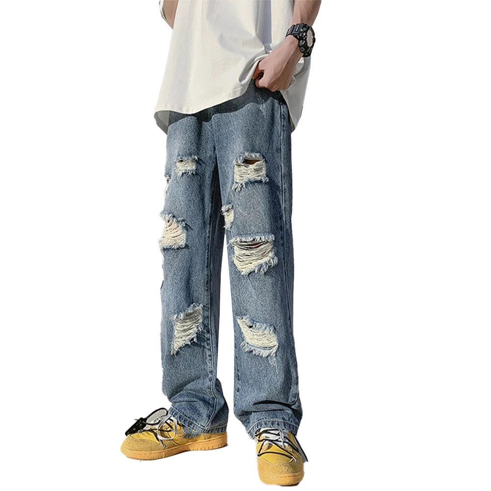 Hip Hop Trousers Men Jeans Casual Outings Casual Streetwear Trousers Pants Four Seasons Wear Full Length Pants
Hip Hop Trousers Men Jeans Casual Outings Casual Streetwear Trousers Pants Four Seasons Wear Full Length Pants