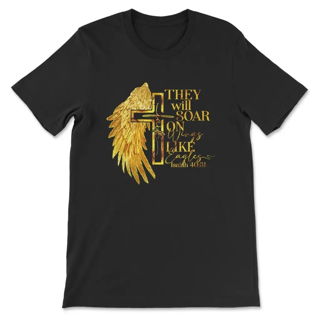 They Will Soar on Wings Like Eagles T-Shirt Men's and Women's Short Sleeve Cotton Tees Shirt Oversize Tops Summer Men Clothing
They Will Soar on Wings Like Eagles T-Shirt Men's and Women's Short Sleeve Cotton Tees Shirt Oversize Tops Summer Men Clothing