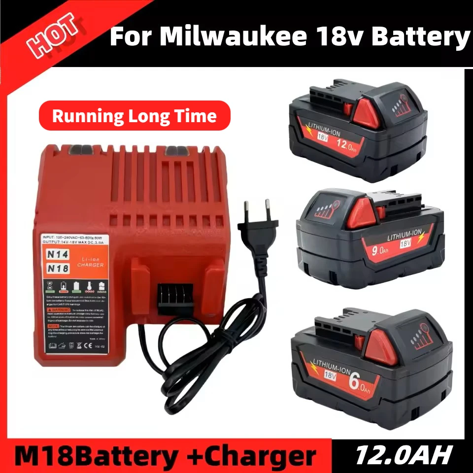100% brand new for Milwaukee M18 18V 6.0/9.0/12.0AH Power Tool Battery+Charger, BR,XC, M18B5, 48-11-1860, Built-in 18650 Battery
100% brand new for Milwaukee M18 18V 6.0/9.0/12.0AH Power Tool Battery+Charger, BR,XC, M18B5, 48-11-1860, Built-in 18650 Battery