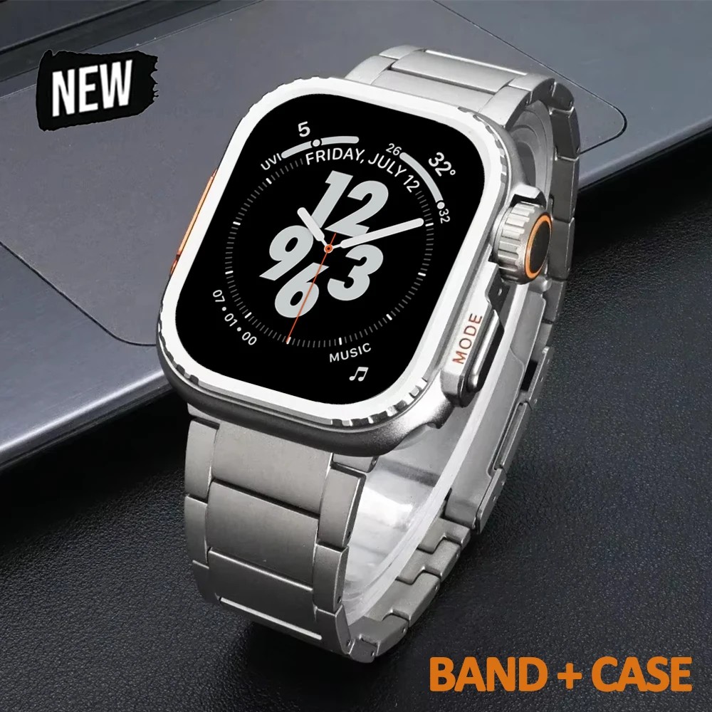 Titanium Strap+Replaced Case for Apple Watch Ultra 2 49mm 10 46mm Men Bracelet Accessories for Iwatch 9 8 7 6 5 SE 45mm 44 Band
Titanium Strap+Replaced Case for Apple Watch Ultra 2 49mm 10 46mm Men Bracelet Accessories for Iwatch 9 8 7 6 5 SE 45mm 44 Band