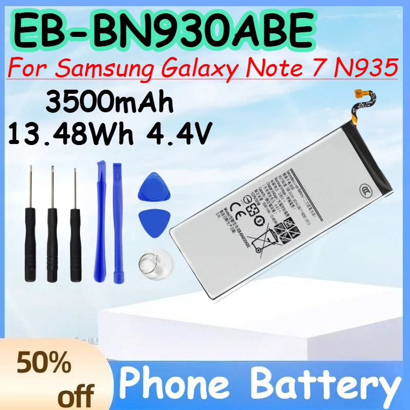 EB-BN930ABE 3500mAh 13.48Wh 4.4V Battery for Samsung Galaxy Note 7 N935 EB-BN930ABE/EB-BN935ABA Mobile Phone Battery+Free Tools
EB-BN930ABE 3500mAh 13.48Wh 4.4V Battery for Samsung Galaxy Note 7 N935 EB-BN930ABE/EB-BN935ABA Mobile Phone Battery+Free Tools