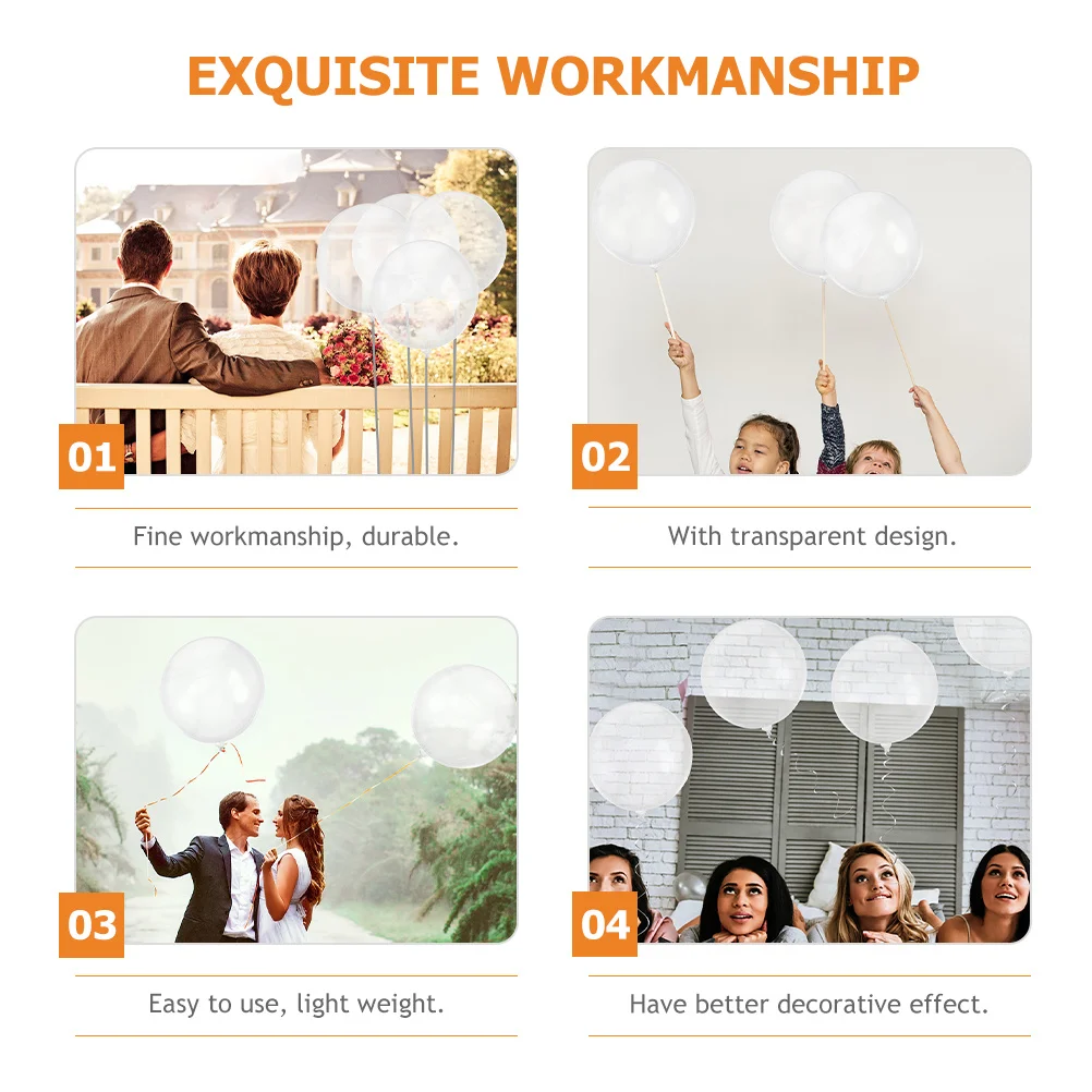 10Pcs Transparent Clear Balloons Premium Party Balloon Set for Birthday Wedding Festival Anniversary Photo Props
10Pcs Transparent Clear Balloons Premium Party Balloon Set for Birthday Wedding Festival Anniversary Photo Props