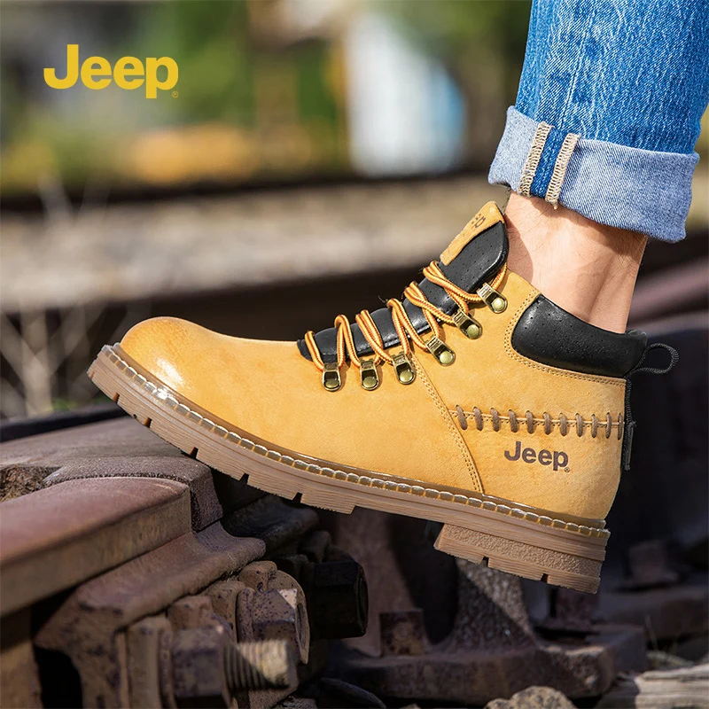 Мужские ботинки Jeep из натуральной кожи, средней высоты, для работы и походов
Мужские ботинки Jeep из натуральной кожи, средней высоты, для работы и походов