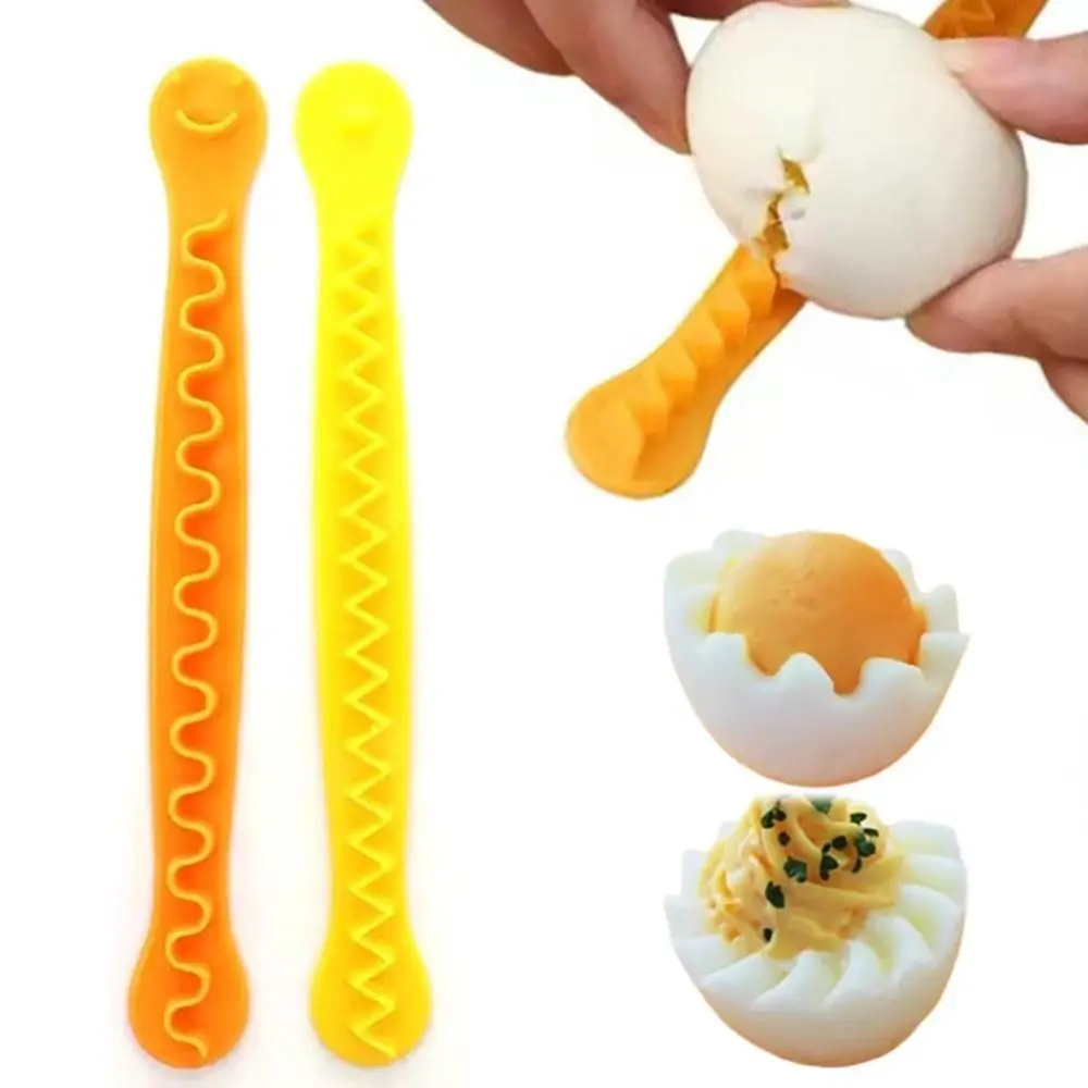 2Pcs/Set Wave Shaped Fancy Cut Eggs Cutters Easy Grip Multifunctional Fancy Cut Cooked Eggs Tool Easy To Clean
2Pcs/Set Wave Shaped Fancy Cut Eggs Cutters Easy Grip Multifunctional Fancy Cut Cooked Eggs Tool Easy To Clean