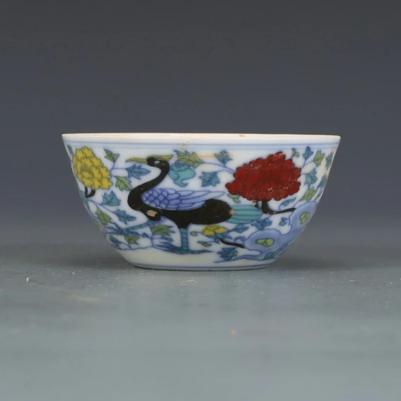 Chinese Ming Chenghua Blue and White Doucai Porcelain Peacock Design Cup 3.15"
Chinese Ming Chenghua Blue and White Doucai Porcelain Peacock Design Cup 3.15"