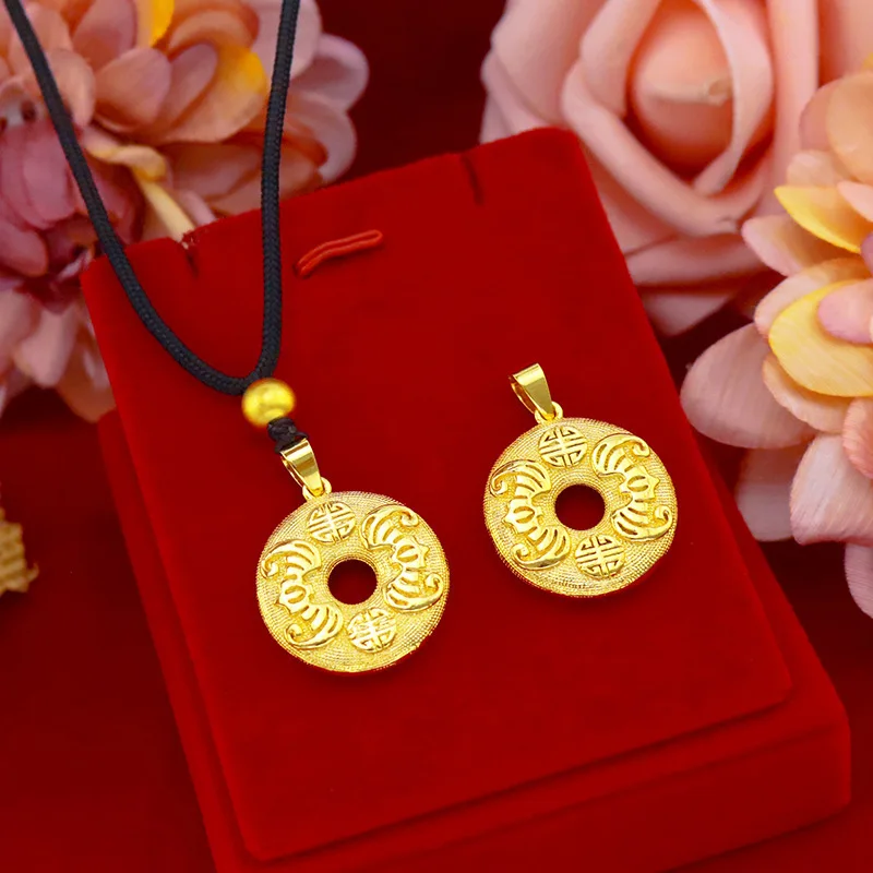 24K Gold AU999 Peace Buckle Pendant Men & Women - Rich hue, polished shine, exquisite craftsmanship
24K Gold AU999 Peace Buckle Pendant Men & Women - Rich hue, polished shine, exquisite craftsmanship