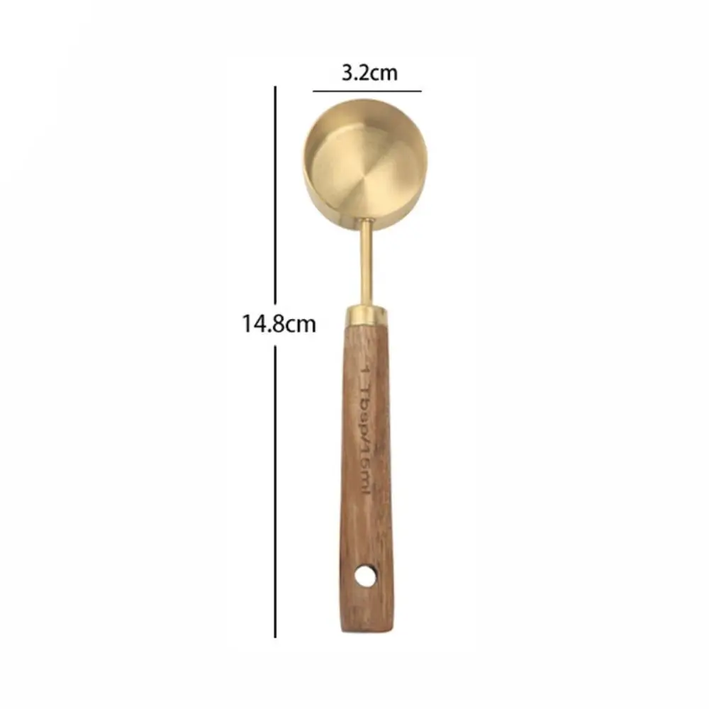 Stainless Steel Measuring Cups Spoons Gold Wooden Handle Baking Tools Kitchen Accessories Bartending Scale
Stainless Steel Measuring Cups Spoons Gold Wooden Handle Baking Tools Kitchen Accessories Bartending Scale