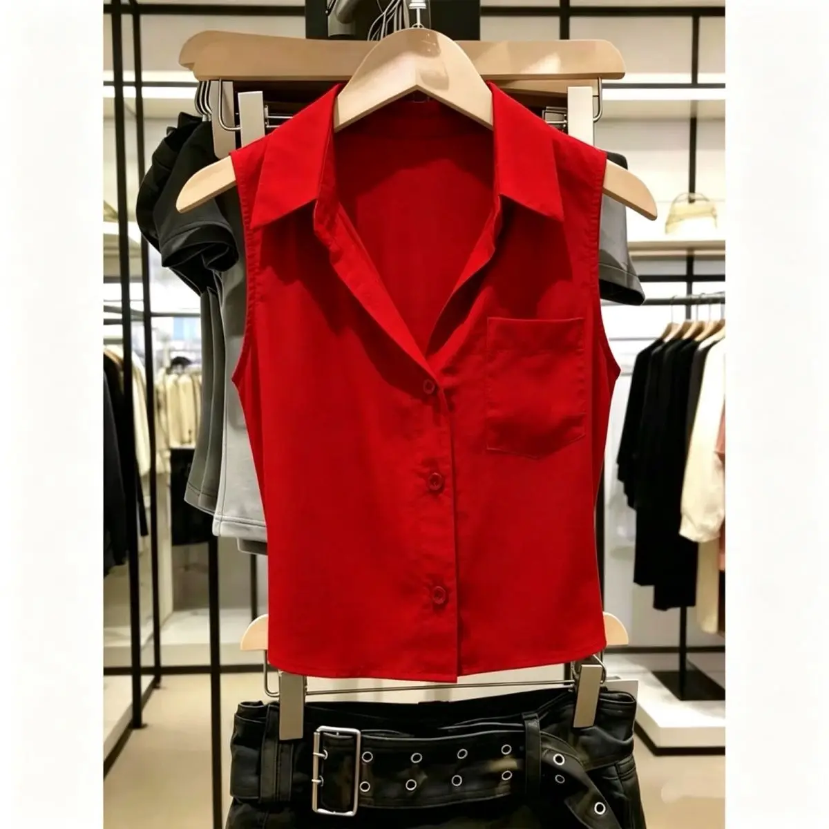 Loose Women's Sleeveless Chiffon Shirt Summer New Fashion Small Top Youthful Outerwear Shirt Collar Easy Care Other Mate...
Loose Women's Sleeveless Chiffon Shirt Summer New Fashion Small Top Youthful Outerwear Shirt Collar Easy Care Other Mate...