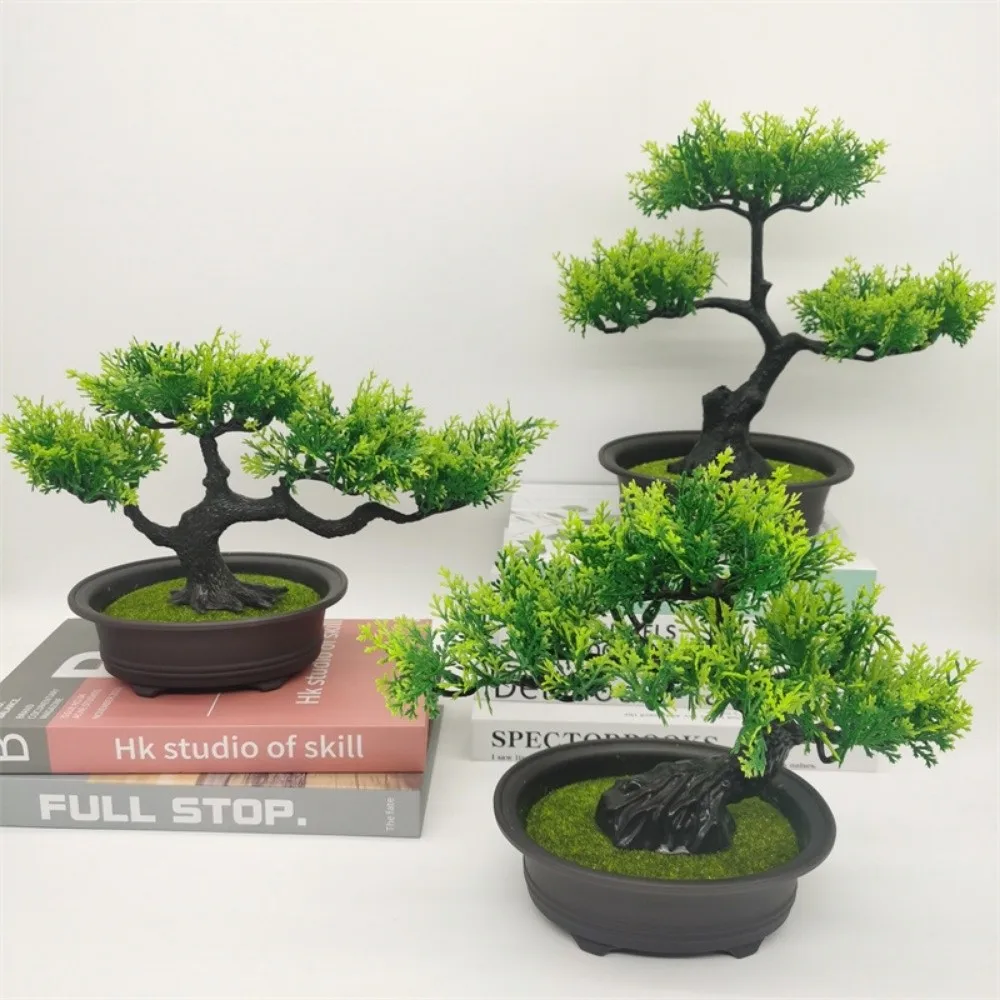 Green Artificial Bonsai Tree Greeting Pine Simulated Artificial Plant Greenery Black Artificial Faux Plants Indoor Decoration
Green Artificial Bonsai Tree Greeting Pine Simulated Artificial Plant Greenery Black Artificial Faux Plants Indoor Decoration