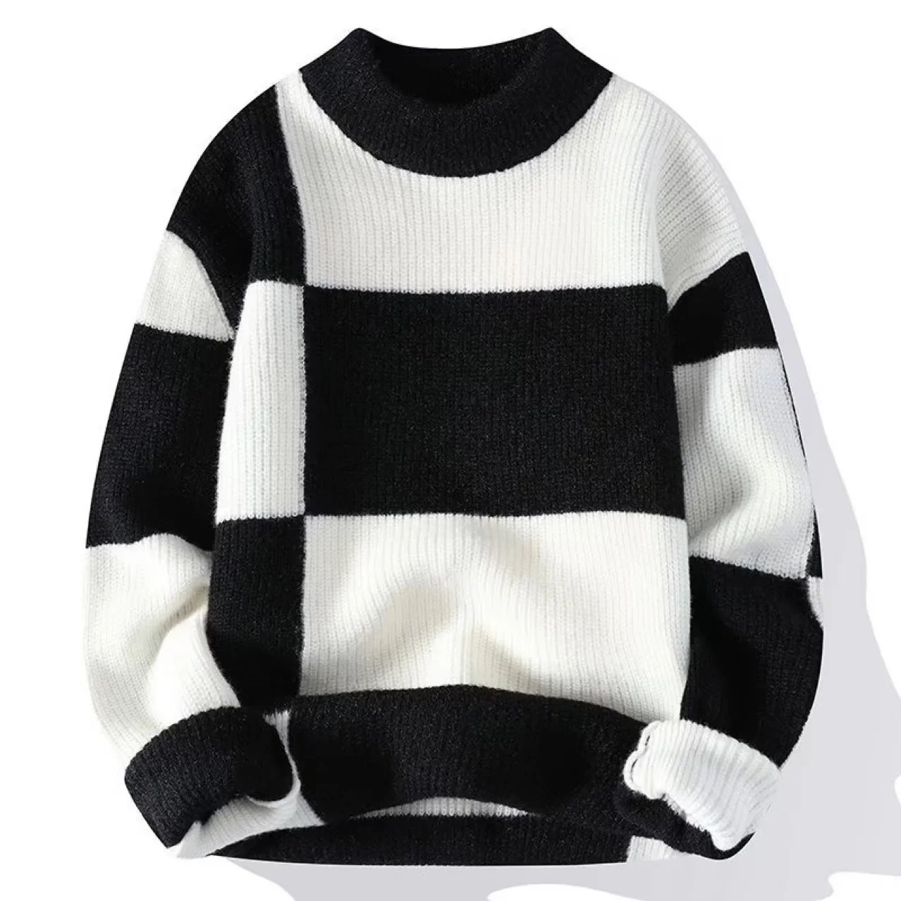2025 Spring New Mens Round Neck Sweater High Quality Color Blocked Loose Casual Pullover Men Clothing Knitwear
2025 Spring New Mens Round Neck Sweater High Quality Color Blocked Loose Casual Pullover Men Clothing Knitwear