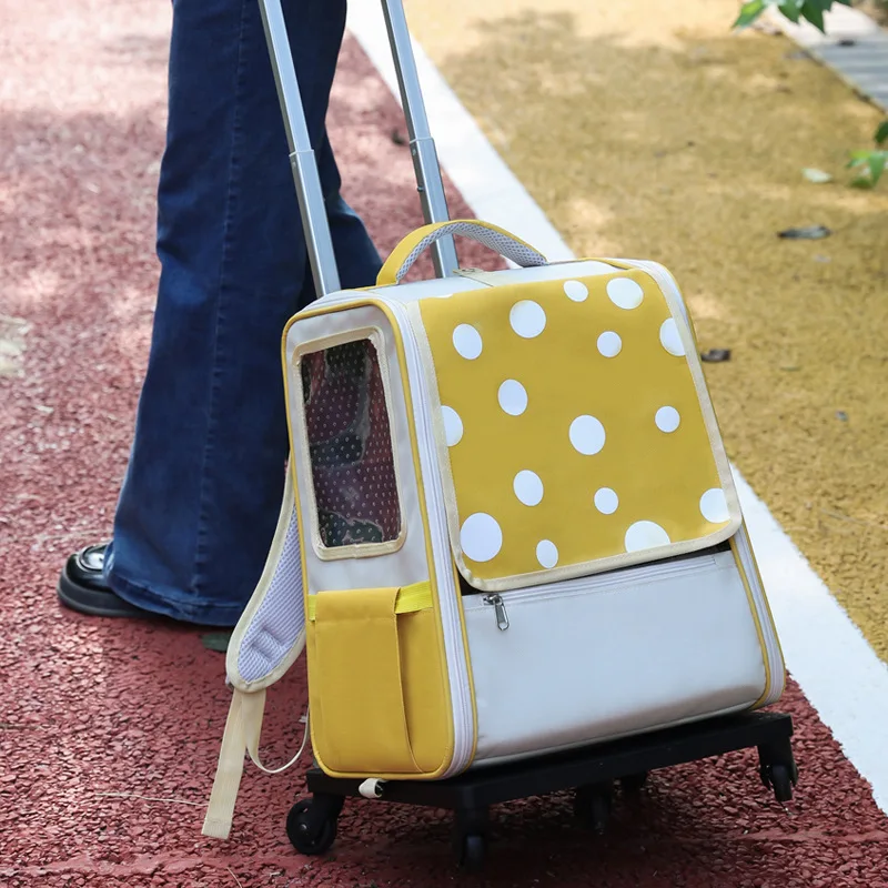 Pull Rod Pet Bag Portable Cat Luggage Large Capacity Roller Shutter Sun Protection Warmth Breathable Shoulder Bag Camp Pet Cart
Pull Rod Pet Bag Portable Cat Luggage Large Capacity Roller Shutter Sun Protection Warmth Breathable Shoulder Bag Camp Pet Cart