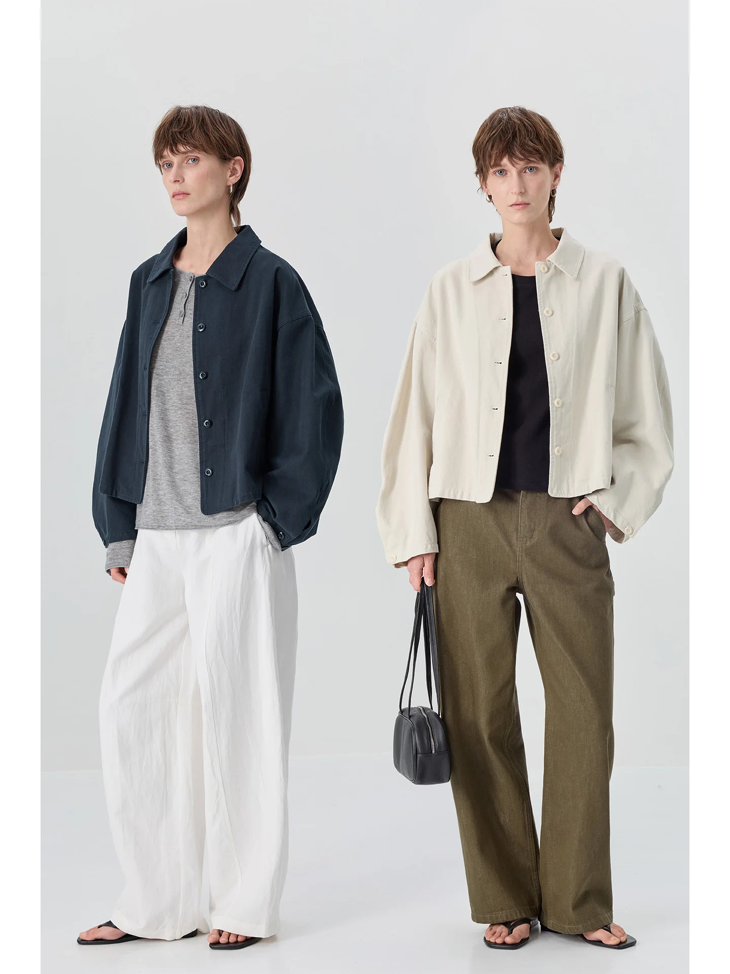 Casual Cotton Short Jacket Women's Loose Knife Sleeve Turn-down Collar Vintage Washed Outerwear Spring 2026 New Style
Casual Cotton Short Jacket Women's Loose Knife Sleeve Turn-down Collar Vintage Washed Outerwear Spring 2026 New Style