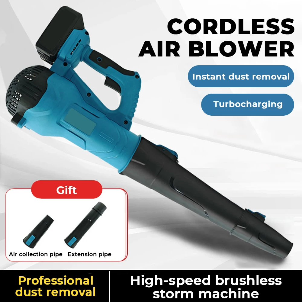 38000RPM Cordless Air Blower 3 in1 Brushless Handheld Leaf jet Turbo Blower Power Tool For Makita 18V Battery PIN
38000RPM Cordless Air Blower 3 in1 Brushless Handheld Leaf jet Turbo Blower Power Tool For Makita 18V Battery PIN
