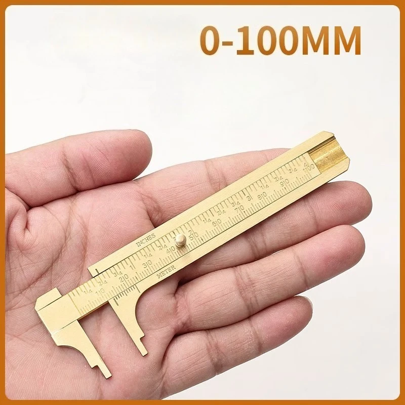 High Precision Pure Copper Vernier Caliper for Measuring Mini Cultural Walnut Copper Caliper Tin Welding Jewelry Caliper Ruler
High Precision Pure Copper Vernier Caliper for Measuring Mini Cultural Walnut Copper Caliper Tin Welding Jewelry Caliper Ruler