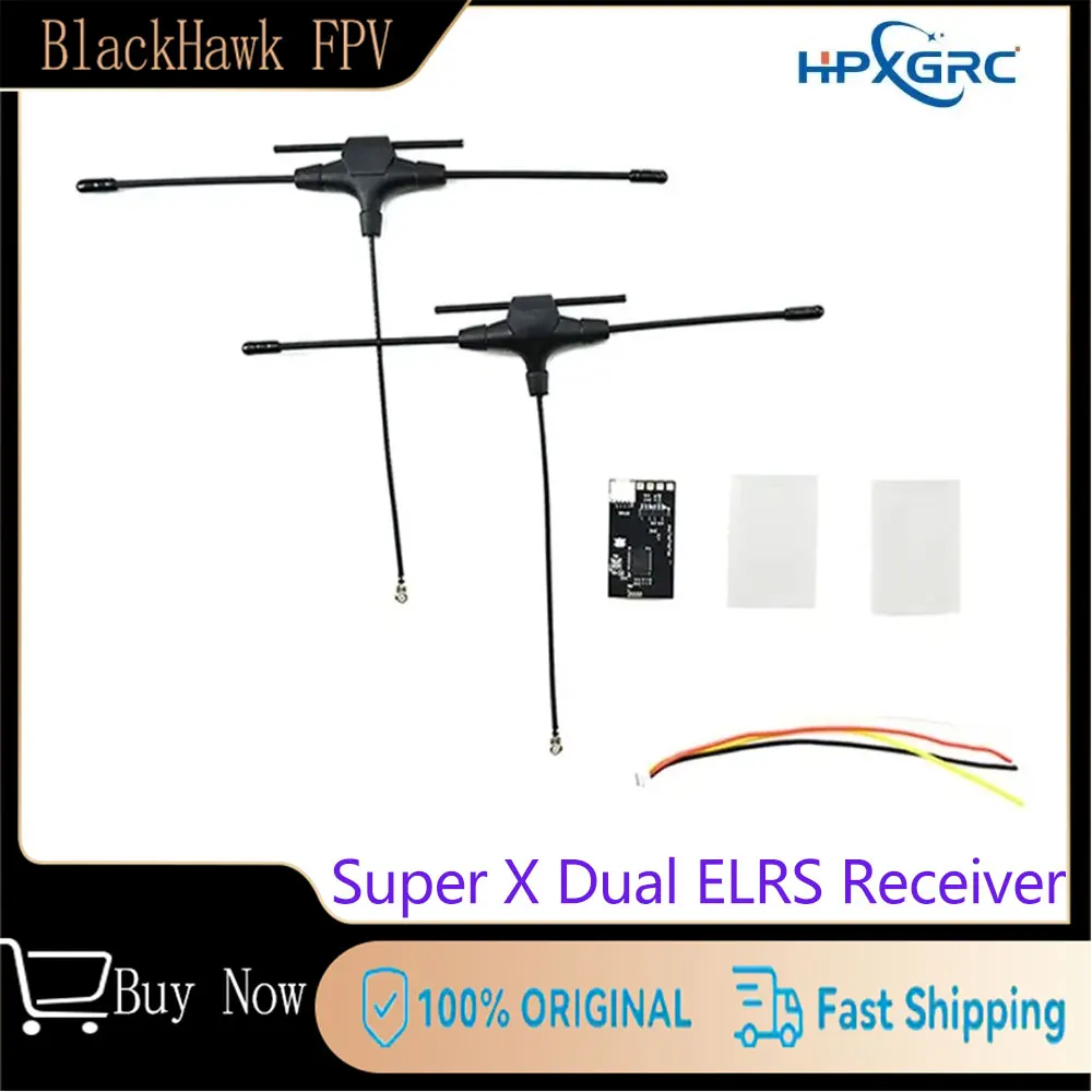 HPXGRC Super X Dual Band ELRS Receiver 2.4G+915M with LR1121 Chip for RC FPV Racing Drone Long Range Betaflight Compatible
HPXGRC Super X Dual Band ELRS Receiver 2.4G+915M with LR1121 Chip for RC FPV Racing Drone Long Range Betaflight Compatible