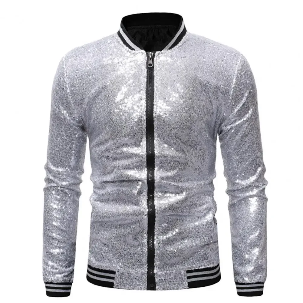 Pop Men Jacket Sequin Stage Show Dance Performance Coat For Men With Stand Collar Shiny Long Sleeves Slim Fit Zipper Closure Mid
Pop Men Jacket Sequin Stage Show Dance Performance Coat For Men With Stand Collar Shiny Long Sleeves Slim Fit Zipper Closure Mid