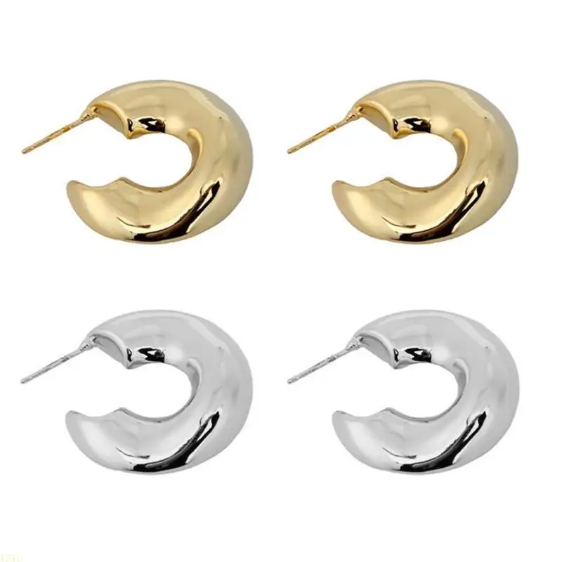15YC Elegant C Shaped Hoop Earrings Geometric Irregular Statement Ear Rings Comfortable Wear Accessory for Trendy Women
15YC Elegant C Shaped Hoop Earrings Geometric Irregular Statement Ear Rings Comfortable Wear Accessory for Trendy Women
